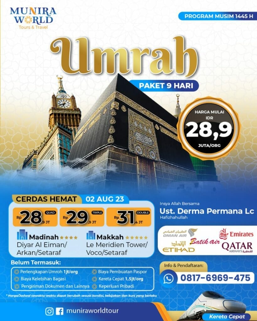 Umroh Muharram 2023 Cerdas Hemat Munira World Travel Umroh Dan Haji Furoda 1146